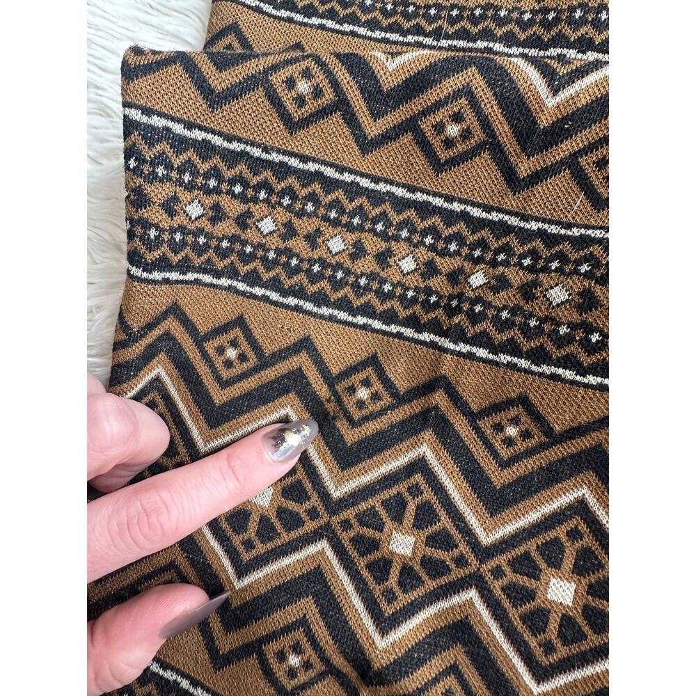 70s Funky Patterned Double Knit Poly Pants - Picture 9 of 12